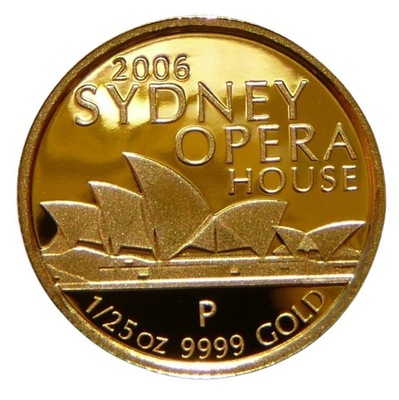 5$ AUSTRALIA 2006 ZABYTKI OPERA SYDNEY ZŁOTO 999 +CER