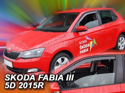 DEFLECTORES PARTE DELANTERA HEKO CONVIENE PARA SKODA FABIA 3 14-21  