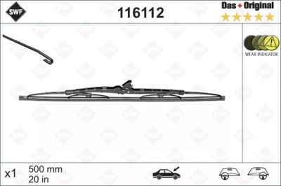 ДВОРНИКИ 500MM 116112 SWF ЛИСТ ДВОРНИКИ