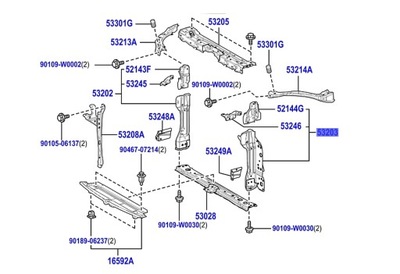Corolla e21 19-26 kom hb кронштейн передний pas l фото №1