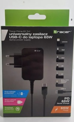 UNIWERSALNY ZASILACZ DO LAPTOPA USB-C TRACER 65W