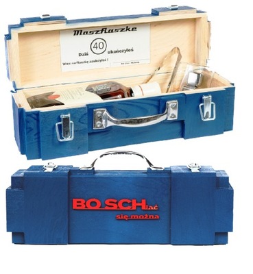 Kuferek na alkohol walizka prezent dla niego Bosch prezent faceta URODZINY