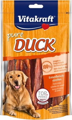 Vitakraft Duck pure paski kaczki dla psa 80g