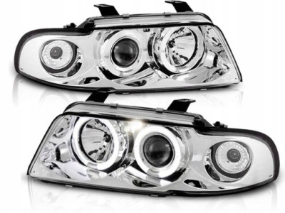Фонари audi a4 b5 95-98r angel eyes кольца led sonar хром фото №1