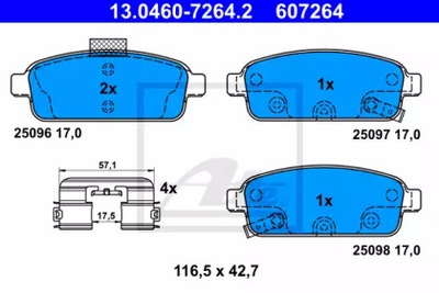 КОЛОДКИ ГАЛЬМІВНІ VAUXHALL OPEL CHEVROLET ATE