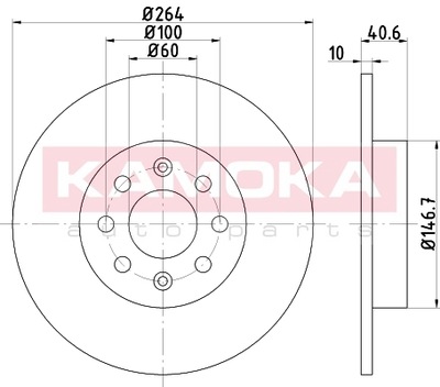 DISCS BRAKE REAR KAMOKA 103164  