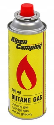 GAZ KARTUSZ NABÓJ GAZOWY do kuchenki ALPEN CAMPING 400ml