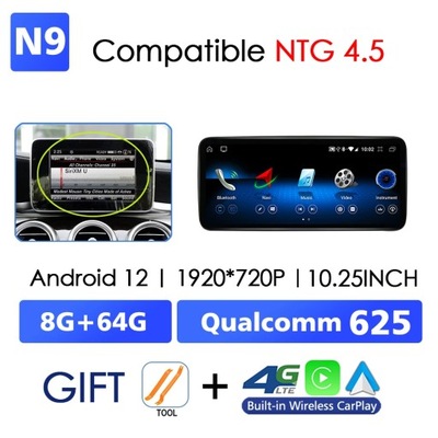 NAVEGACIÓN GPS ANDROID PARA MERCEDES GASOLINA CLS CLASE C218 W218 X218 2010-2018  