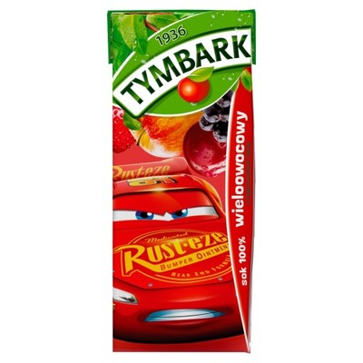 Tymbark Sok 100% wieloowocowy, kartonik 200 ml