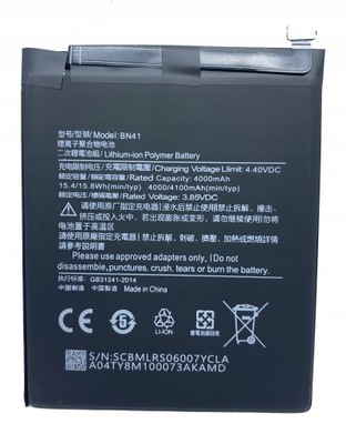 Bateria Do Xiaomi Redmi Note 4 4000mAh BN41
