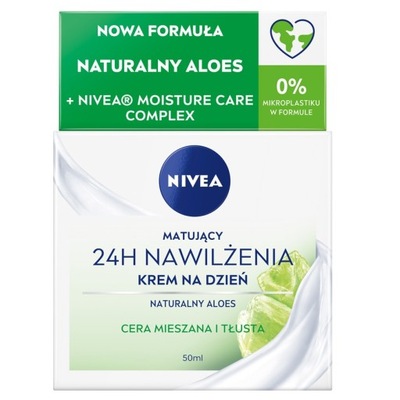 NIVEA 24H Nawilżenia Cera Mieszana i Tłusta 24H