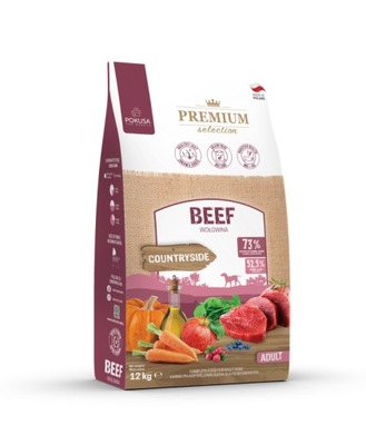 Premium Selection pełnoporcjowa karma sucha wołowina dla psów 12kg