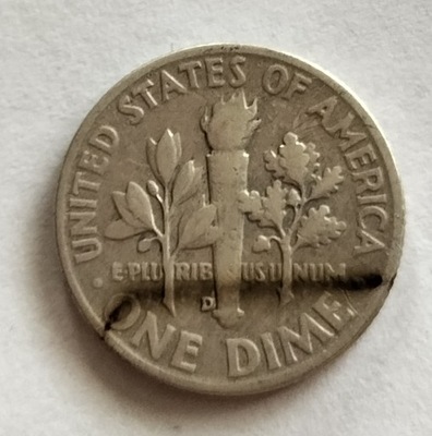 moneta srebro USA 10 cent dime 1956 D