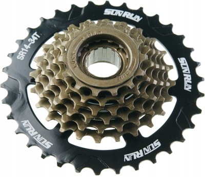 Wolnobieg 7rz. MTB Mega Range SunRun FW-71B 14-34T