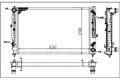 ABAKUS РАДИАТОР ВОДЫ AUDI A4 8D 11 94-10 00 AUDI A6 4B 01 97-05 04