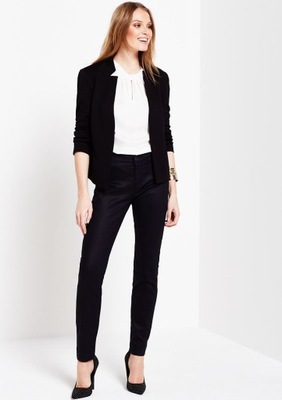 COMMA GRANATOWE SPODNIE SKINNY FIT (37)