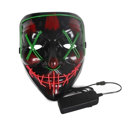 Maska Halloweenowy blask lampy LED 3 tryby podświe