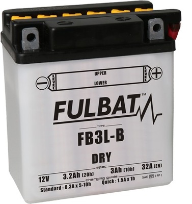 АКУМУЛЯТОР FULBAT YB3L-B DRY FB3L-B 12V 3.2AH 32A