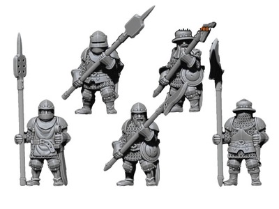 Armored Infantry with Polearms 1 - 10x Krasnoludy