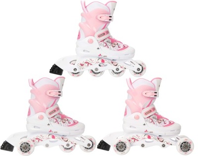 Rolki Wrotki 3w1 RAVEN Laguna White/Pink 34-37