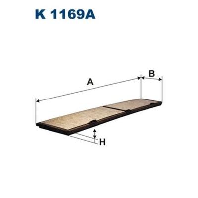 FILTR, VĖDINIMAS VIETOS PASAZERSKIEJ FILTRON K 1169A 