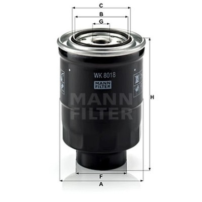 FILTRO COMBUSTIBLES MANN-FILTER WK 8018 X  