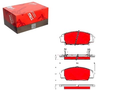 Тормозные колодки ham. honda p. civic 01- type r/2,0 trw gdb3250 фото №1