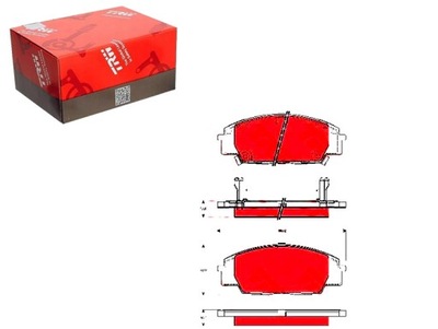TRW GDB3250 КОЛОДКИ HAM. HONDA CIVIC 01- ПЕРЕДНЯЯ