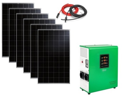 Zestaw solarny grzania Green Boost 3000 Volt 6xPANEL Canadian 375W 2250W