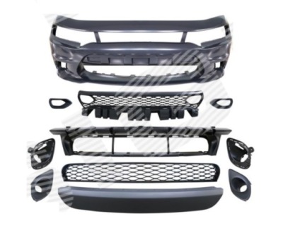 Dodge charger srt hellcat 2019- бампер kompletny фото №1