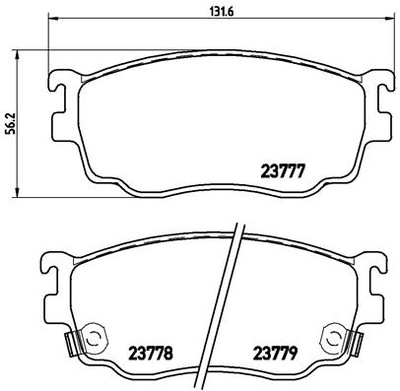 BREMBO P 49 026 КОМПЛЕКТ КОЛОДОК ТОРМОЗНЫХ, ТОРМОЗА TARCZOWE