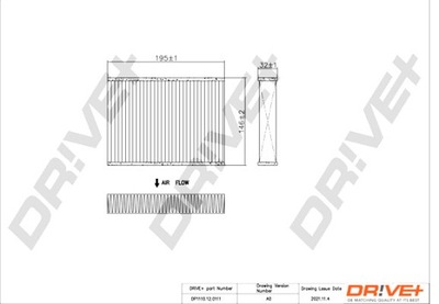 DRIVE+ ФИЛЬТР САЛОНА CITROEN C1 II 14- STANDARD