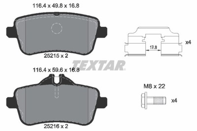 КОЛОДКИ ТОРМОЗНЫЕ DB ЗАД W166/X166 GL/ML 11- 2521505