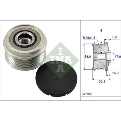 ALTERNADOR - EMBRAGUE JEDNOKIERUNKOWE INA 535 0063 10  