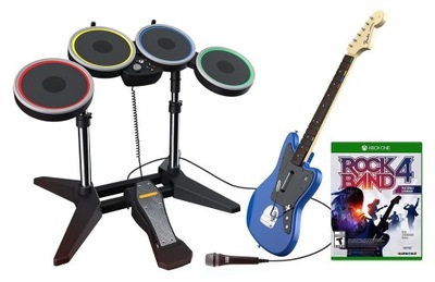 Xbox One Rock Band Rivals Band Kit Perkusja Gitara Mikrofon Gra Stan BDB+