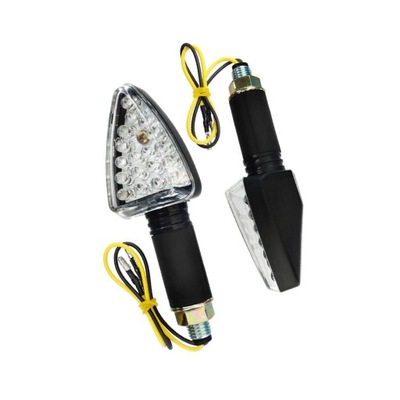 Kierunkowskazy uniwersalne, ledowe (13+2 diod) czarne, (E-mark)