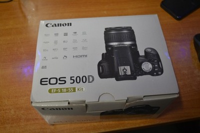 Lustrzanka Canon EOS 500D korpus + obiektyw 18-55