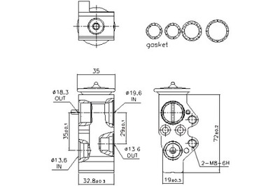 NISSENS VÁLVULA DE EXPANSIÓN DE ACONDICIONADOR AUDI A1 A3 TT SEAT ALHAMBRA  