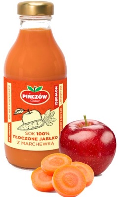 Gomar Pińczów sok 100% tłoczone jabłko z marchewką 300ml