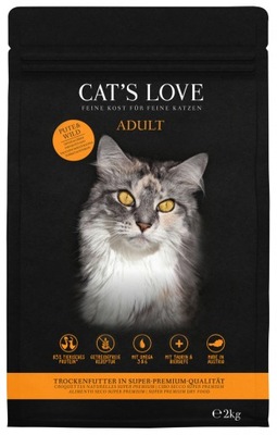 CAT'S LOVE Pute Wild z indykiem i dziczyzną 2kg