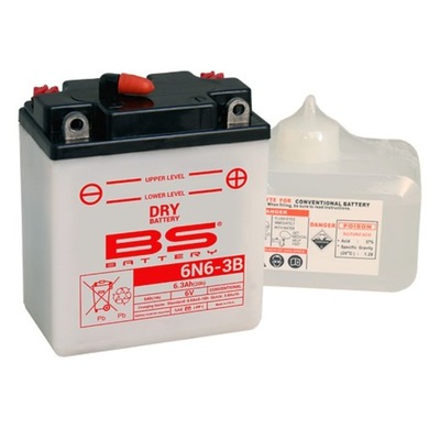 BATERÍA BS BATTERY 6N6-3B 6V 4AH OBSLUGOWY  