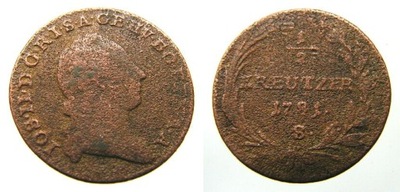 402. AUSTRIA, 1/2 KRAJCARA 1781