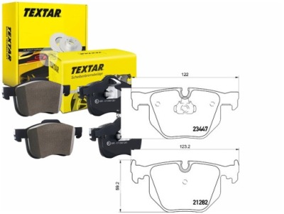 Комплект тормозных колодок тормозных textar 607168 13047071 фото №1