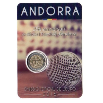 2 euro okoliczn. Andora Andorra 2016 Radio i TV