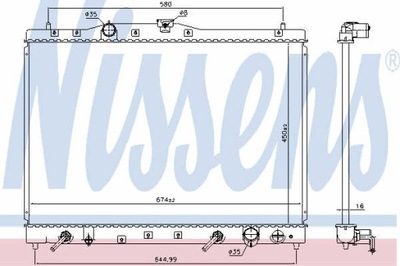 РАДІАТОР ВОДИ NISSENS 68116