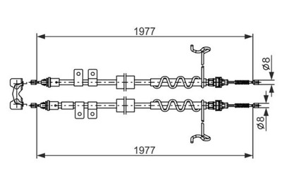 1987482870 CABLE DE FRENADO RECZ. FORD T. TRANSIT 1,8 TDC  