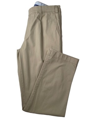 Spodnie męskie eleganckie casual proste beżowe jasne EUREX r. M USA