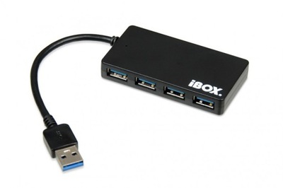 Hub USB 3.0 iBOX IUH3F56 Czarny 4 porty Slim