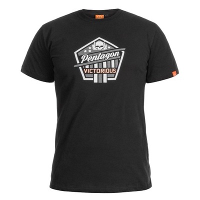 Koszulka Męska Bawełniana T-Shirt Pentagon "Victorious" Czarna 3XL