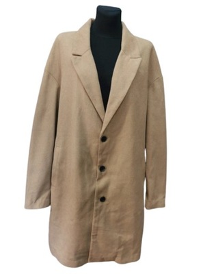 New Look płaszcz trencz męski brązowy długi XL